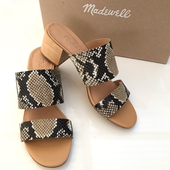 Madewell Shoes - NWB/NWT Madewell Kiera Snake Print Heeled Sandal